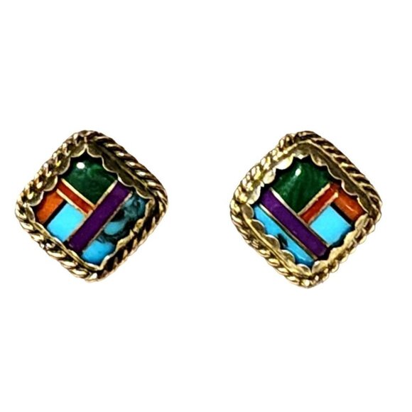 Zuni Sterling Stud Earrings ***READ - Picture 1 of 7